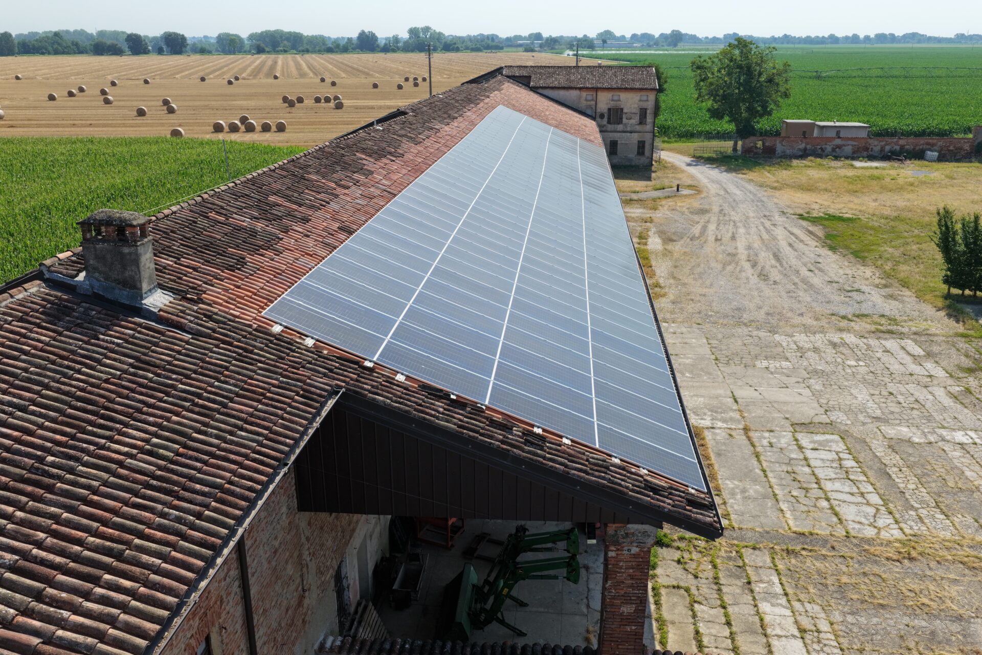 Vista aerea impianto agricolo Castelleone